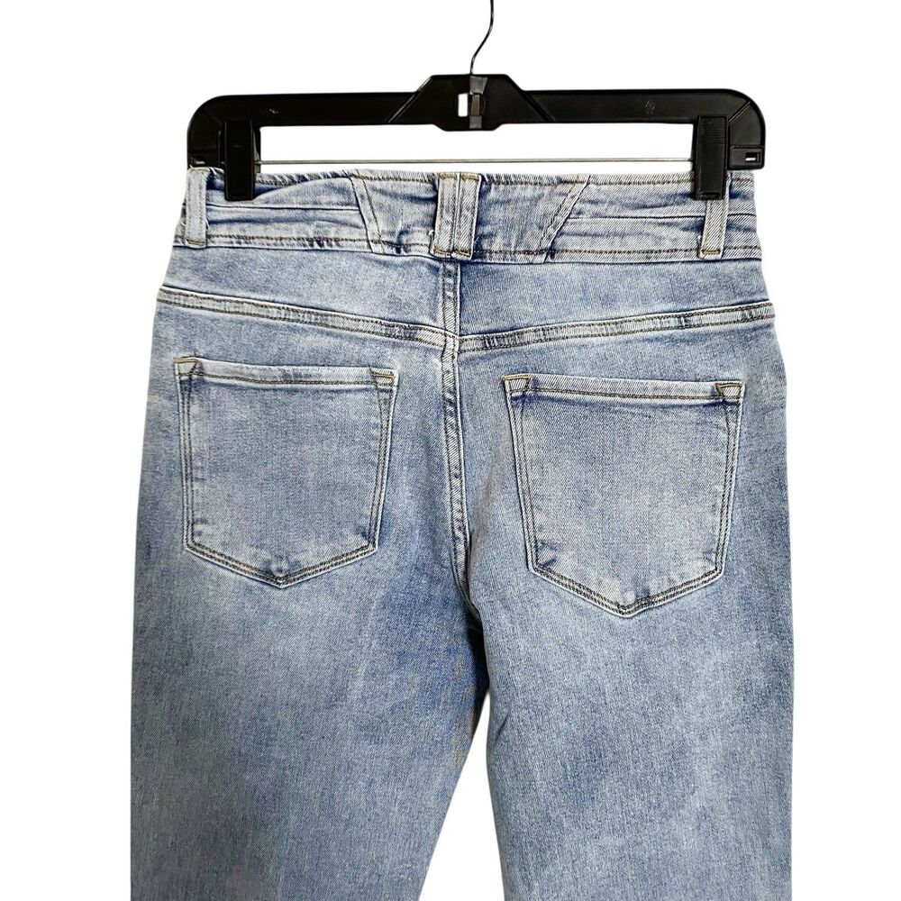Flying Monkey High Rise Boot Denim Jeans Womens 27 x 34 Light Wash Stretch - Picture 6 of 8